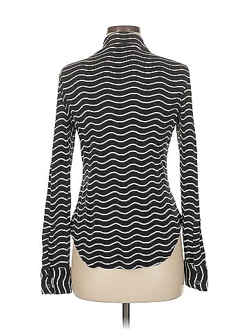Pink Tartan Long Sleeve Silk Top (view 2)
