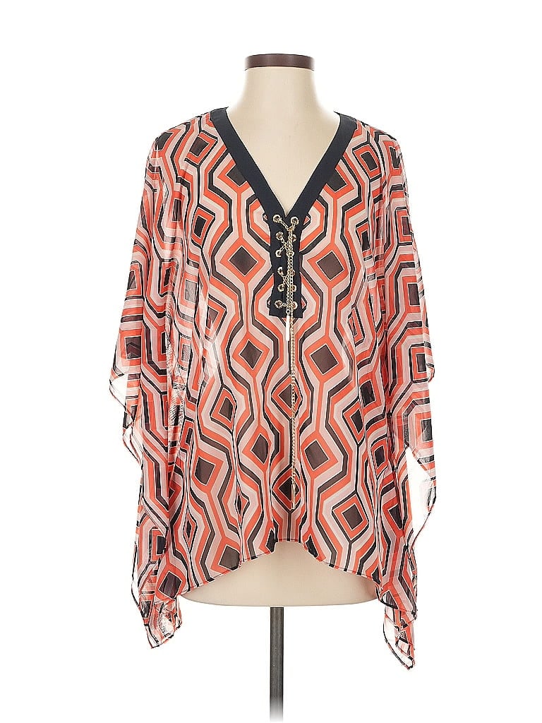 Pre-owned Michael Michael Kors 3/4 Sleeve Blouse In Orange
