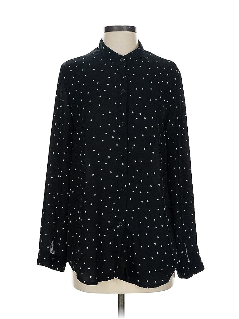Pre-owned Unbranded Long Sleeve Blouse In Black