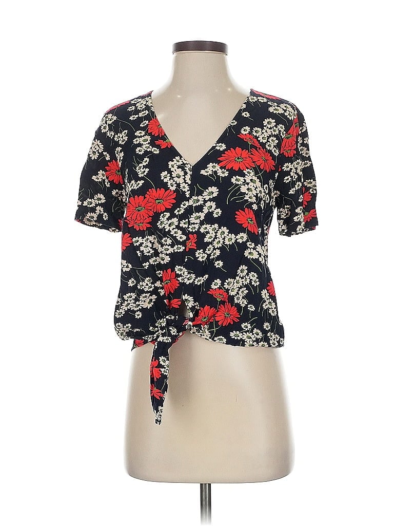 Click to view more detailed imagery on our partner's website Pre-owned Madewell Short Sleeve Blouse In Black