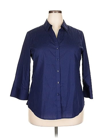 Foxcroft 3/4 Sleeve Button-Down Shirt (view 1)