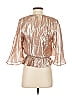 Ramy Brook Metallic Silver 3/4 Sleeve Blouse Size XS - photo 2