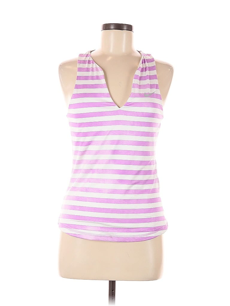 Pre-owned Nike Tank Top Purple Halter Neckline Tops