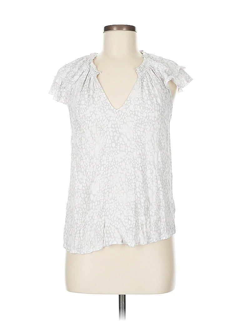 Pre-owned A New Day Short Sleeve Blouse In Silver