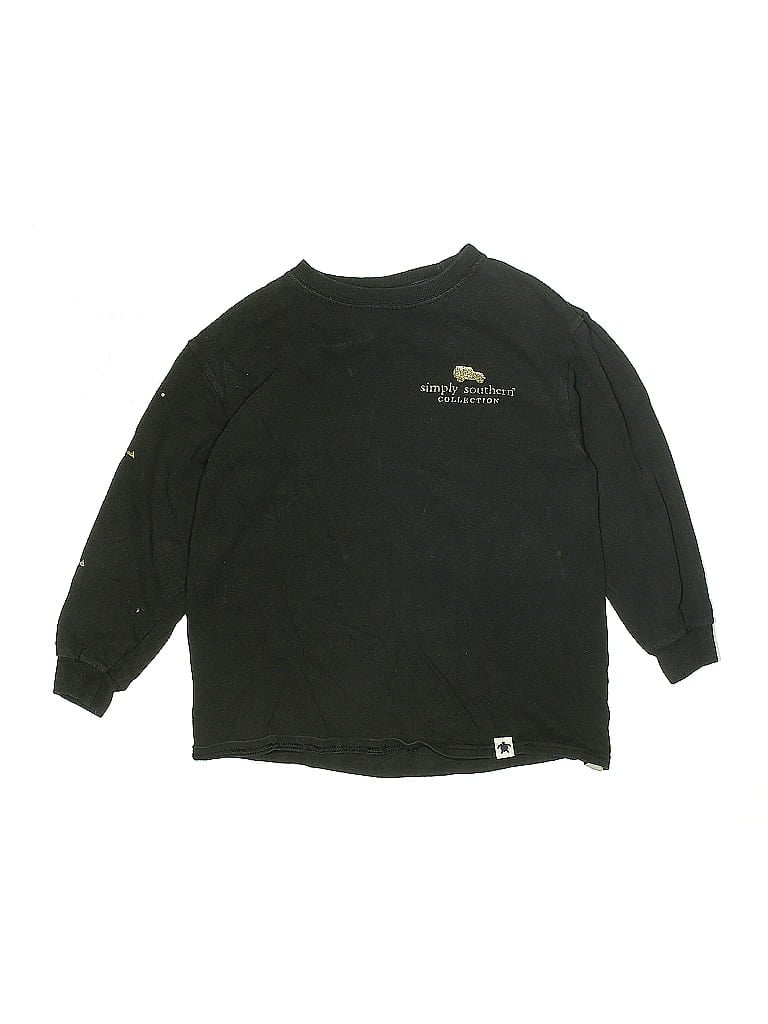 Pre-owned Simply Southern Kids' Long Sleeve T-shirt In Black