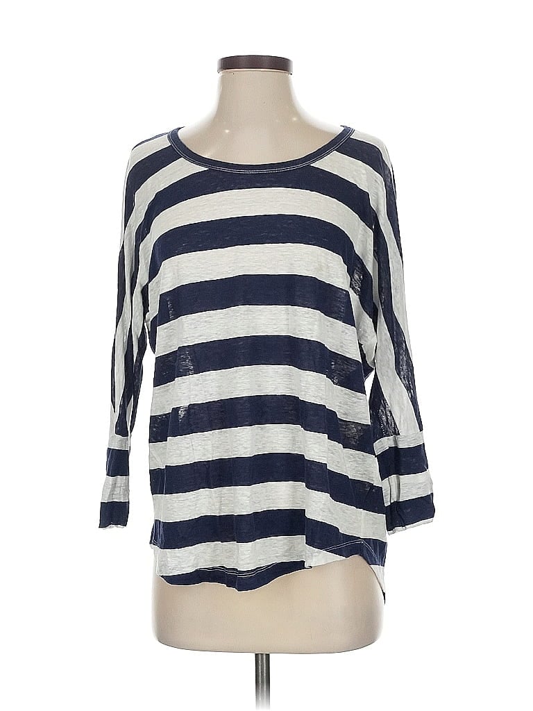 Pre-owned Joie 3/4 Sleeve T-shirt In Blue