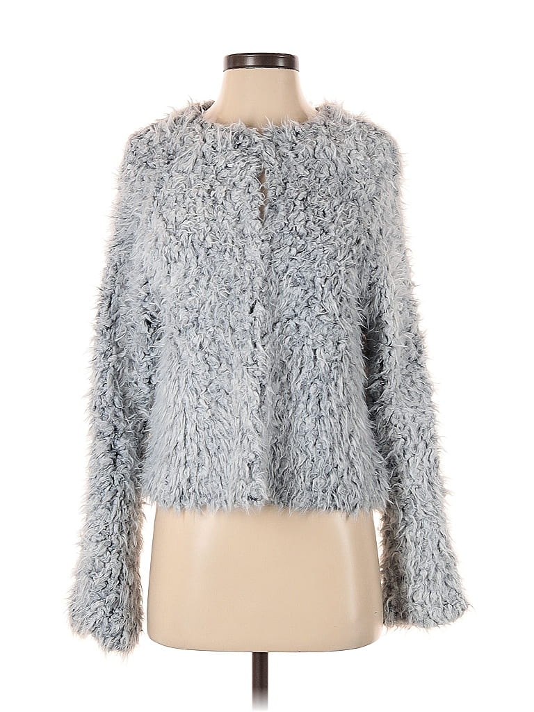 Pre-owned Lulus Faux Fur Jacket In Gray
