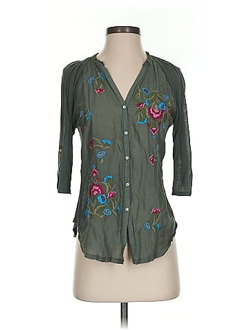 Tiny 3/4 Sleeve Button-Down Shirt (view 1)
