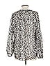 BTFBM 100% Polyester Animal Print Silver Black Long Sleeve Blouse Size L - photo 2