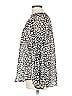 BTFBM 100% Polyester Animal Print Silver Black Long Sleeve Blouse Size L - photo 5