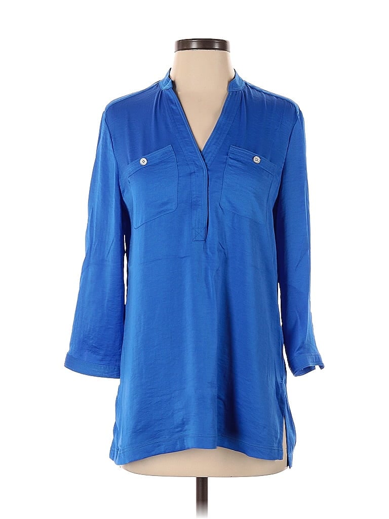 Pre-owned Etcetera 3/4 Sleeve Blouse In Blue