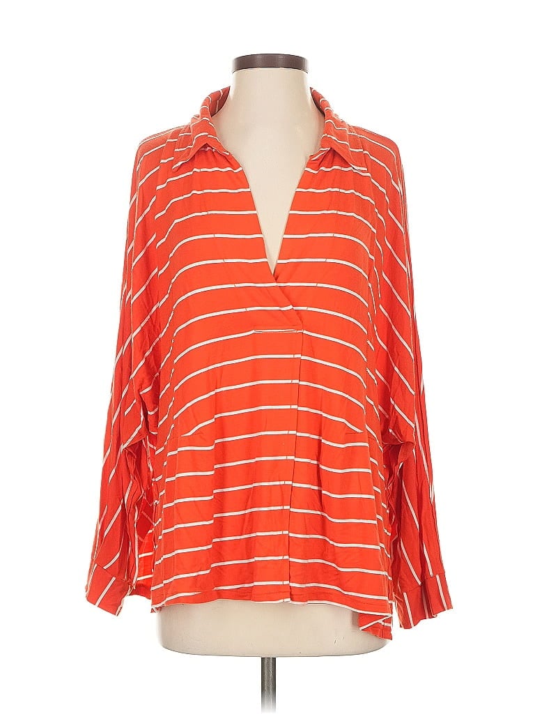 Pre-owned We The Free 3/4 Sleeve Blouse In Orange
