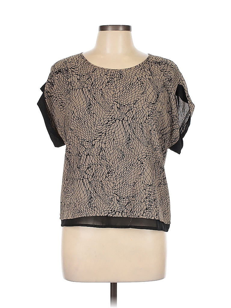 Pre-owned Myth Nyc Short Sleeve Blouse In Black