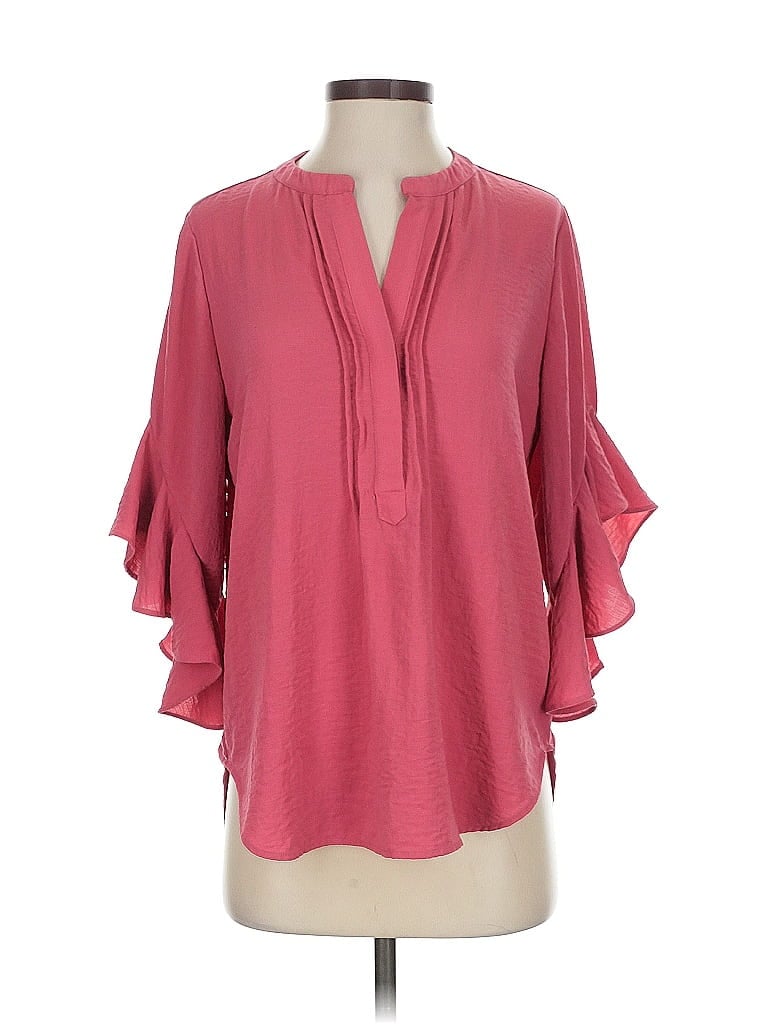 Pre-owned Vince Camuto 3/4 Sleeve Blouse In Pink