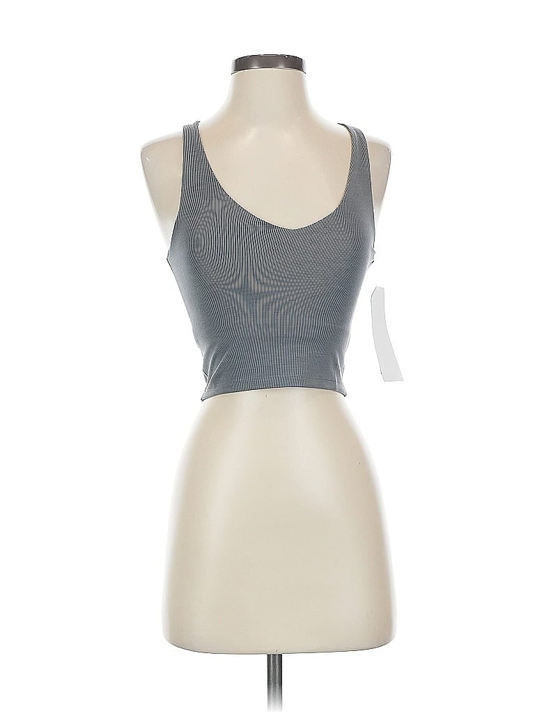 Lezat Tank Top Gray Strapless Neckline Tops