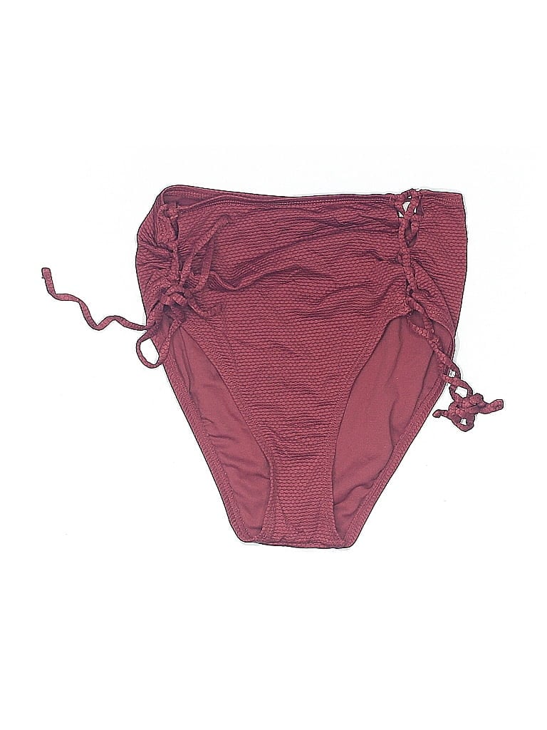 Pre-owned Shade & Shore Swimsuit Bottoms In Burgundy
