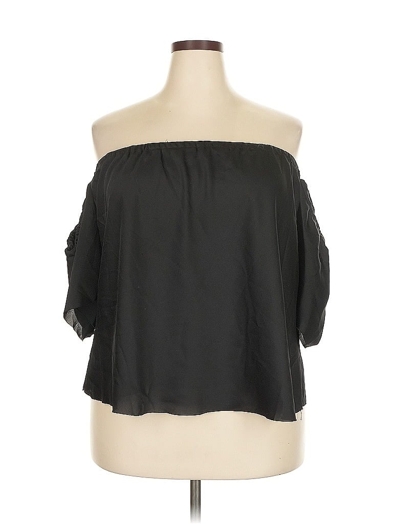 Pre-owned Rachel Rachel Roy 3/4 Sleeve Blouse In Black