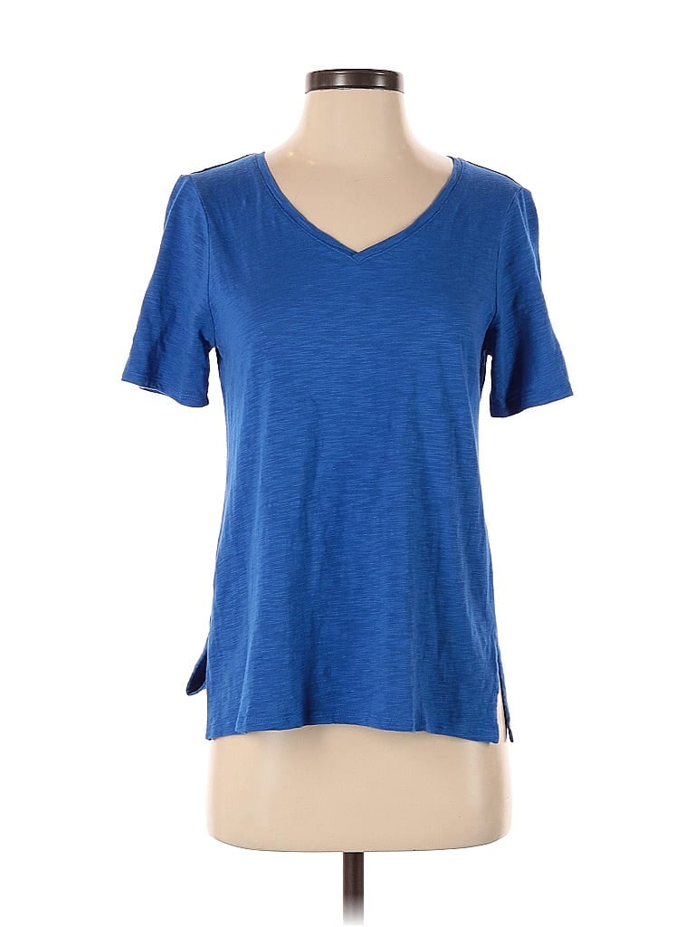 Pre-owned Chico's Short Sleeve T-shirt In Blue