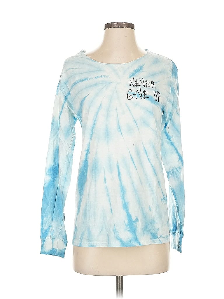 Pre-owned Unbranded Long Sleeve Henley Shirt In Blue