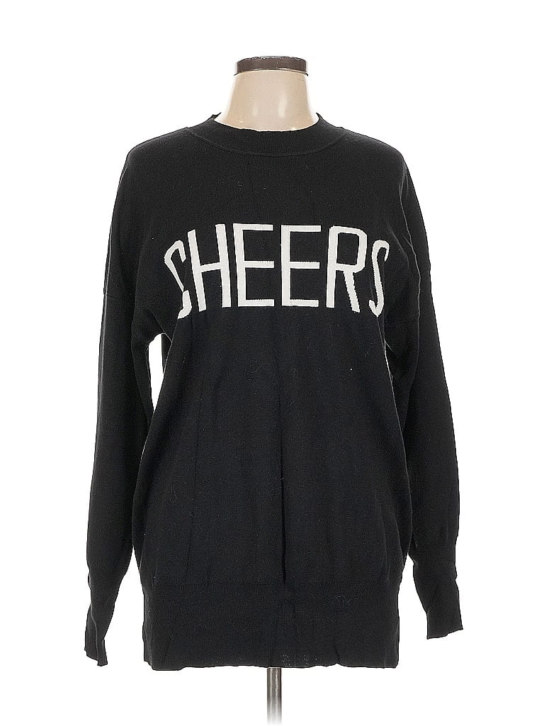 Pre-owned Hem & Thread Pullover Sweater In Black