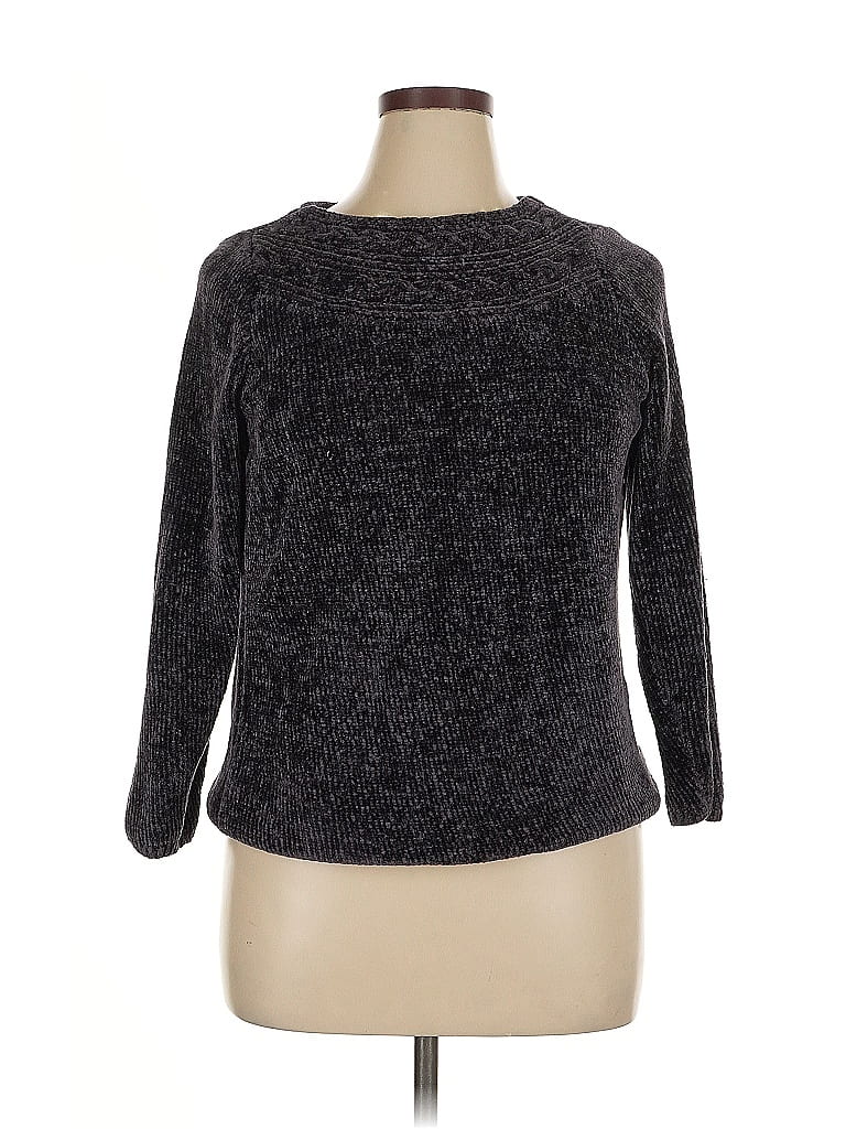 Pre-owned Croft & Barrow Pullover Sweater In Gray