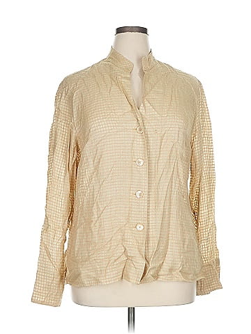 Jones New York Collection Long Sleeve Silk Top (view 1)