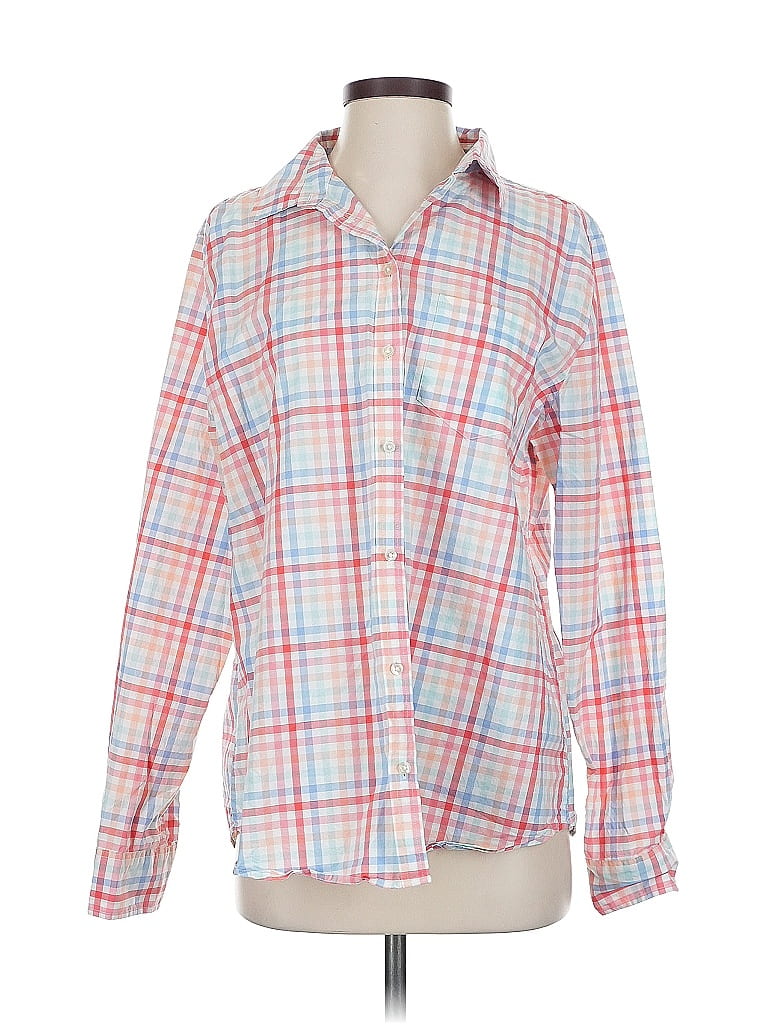 Pre-owned Amazon Essentials Long Sleeve Button Down Shirt In Pink