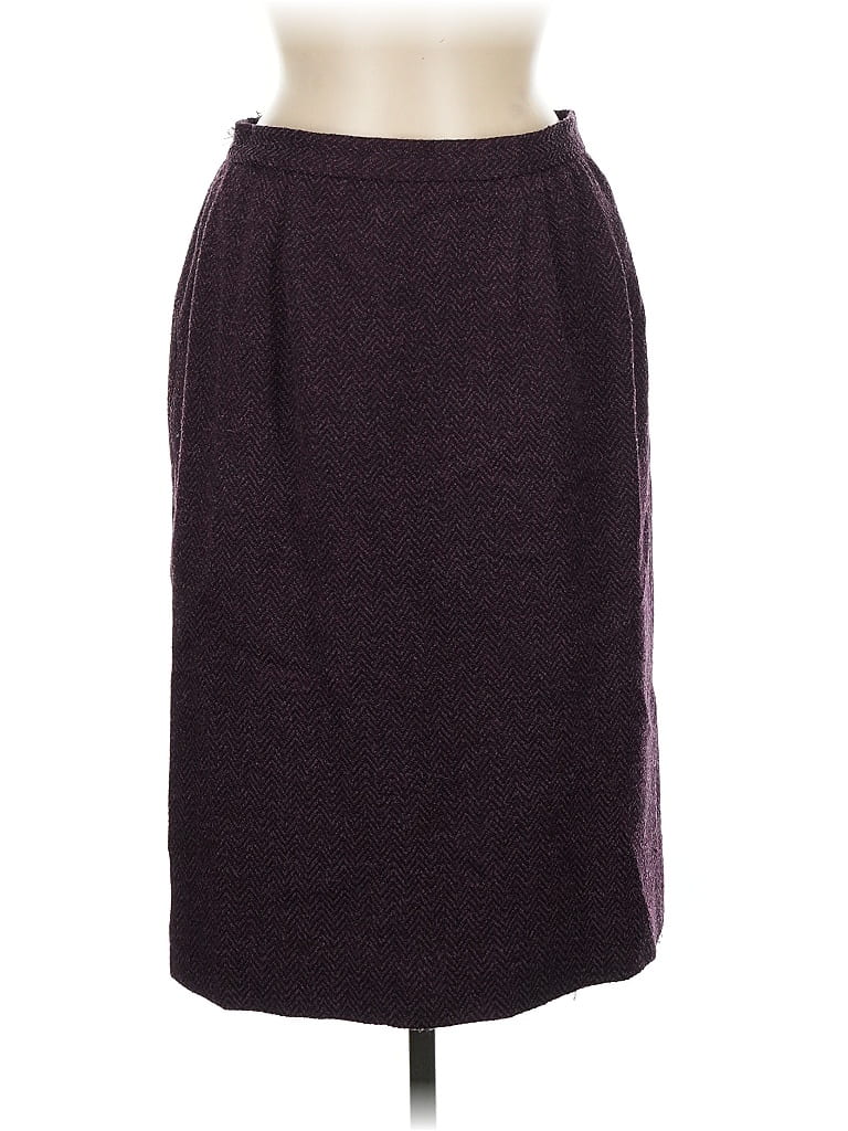 Pre-owned Jones New York Wool Skirt In Purple