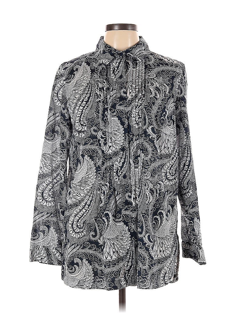 Click to view more detailed imagery on our partner's website Pre-owned Talbots Long Sleeve Button Down Shirt In Silver