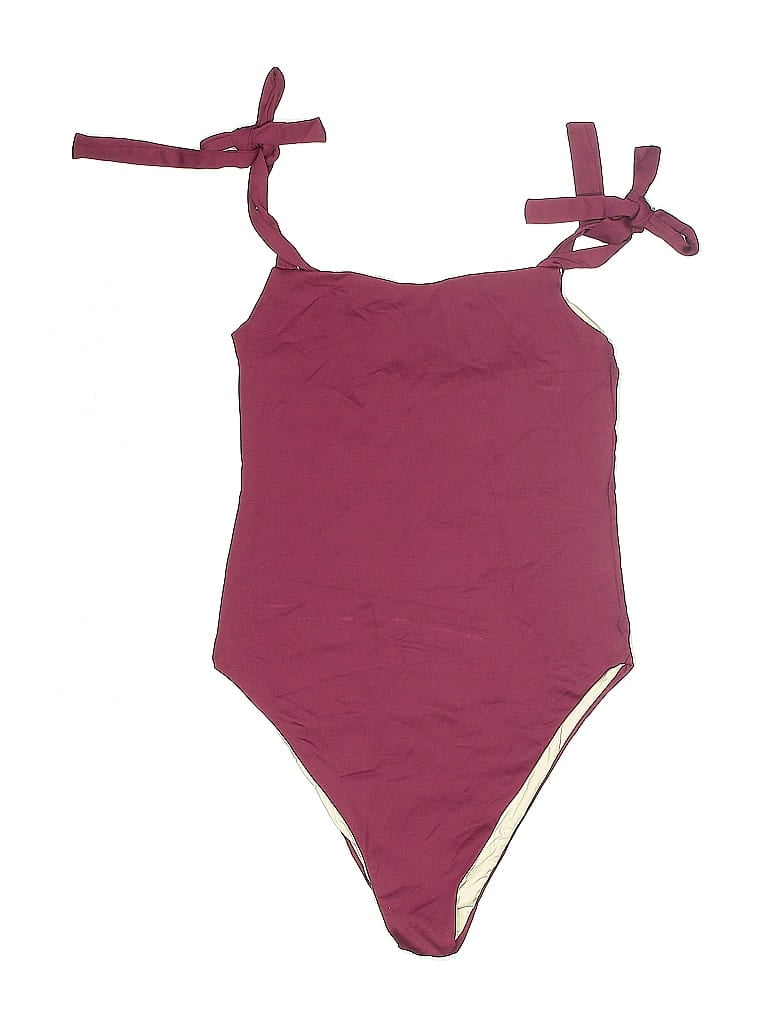 Pre-owned Assorted Brands Bodysuit In Burgundy