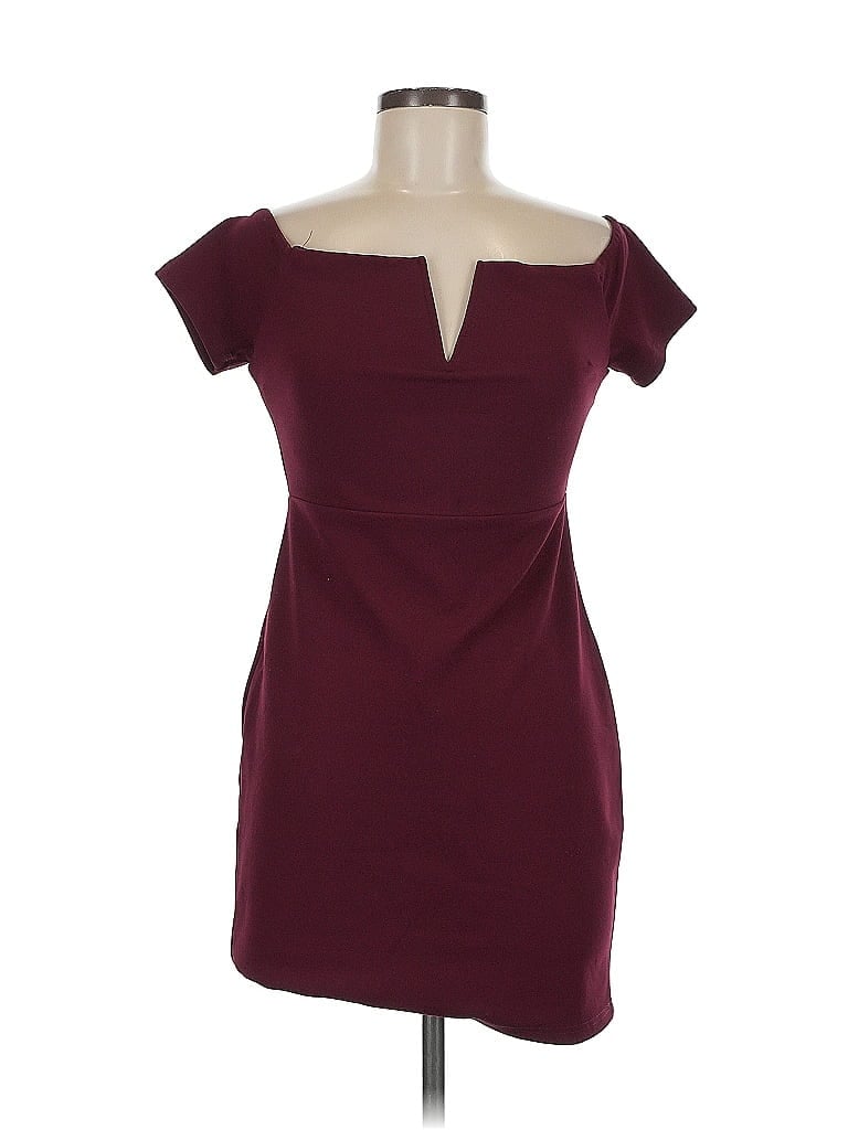 Pre-owned Lulus Cocktail Dress In Burgundy