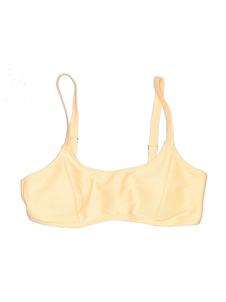 Pre-owned Fashion Swimsuit Top Yellow Swimwear