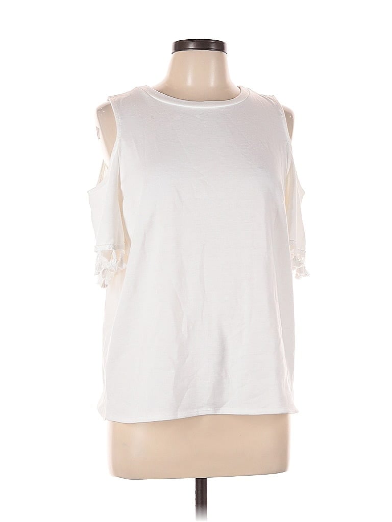 Pre-owned Cotton Bleu Sleeveless Blouse In White