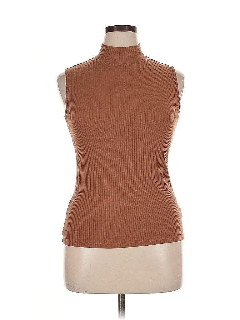 Pre-owned Rachel Zoe Tjx Short Sleeve Turtleneck In Brown