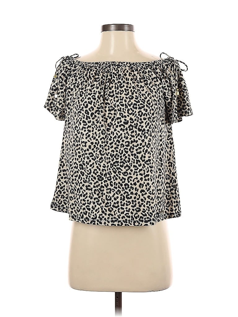 Pre-owned Michael Michael Kors Short Sleeve Blouse In Black