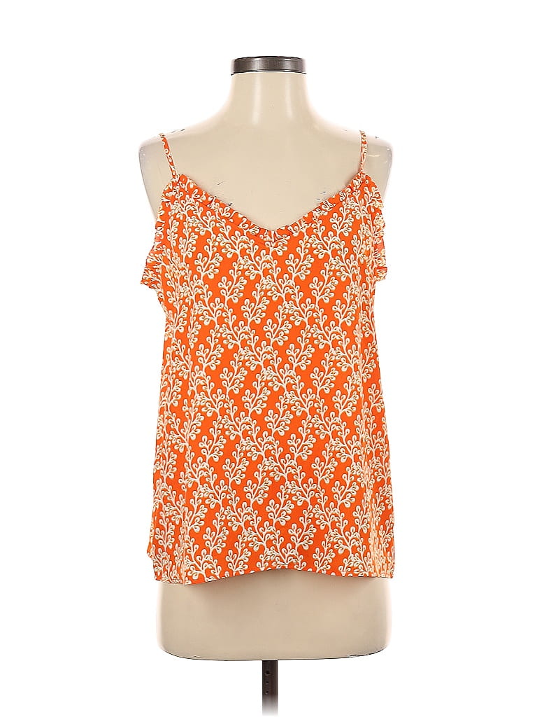 Pre-owned Ann Taylor Loft Sleeveless Blouse In Orange