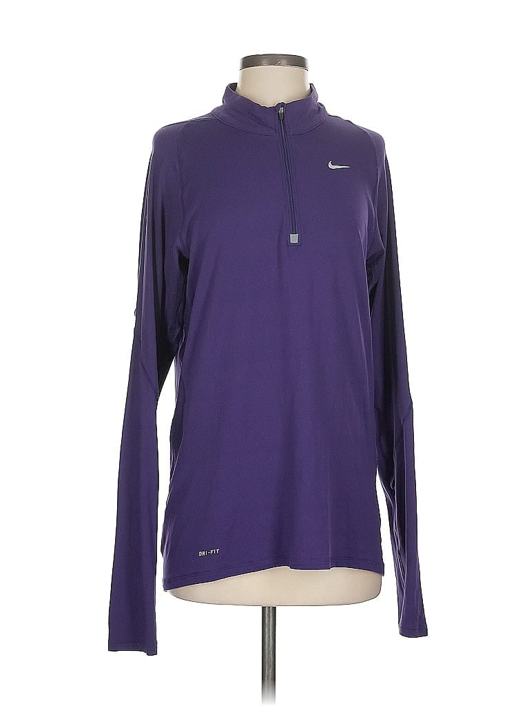 Click to view more detailed imagery on our partner's website Pre-owned Nike Long Sleeve Polo Shirt In Purple