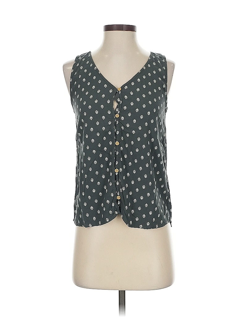 Pre-owned Susina Sleeveless Blouse In Gray