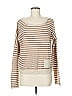 M by Michael Stars Stripes Tan Wool Pullover Sweater Size Med (1) - photo 1