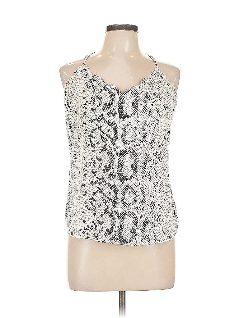 Pre-owned J.crew Factory Store Sleeveless Top Silver Halter Neckline Tops