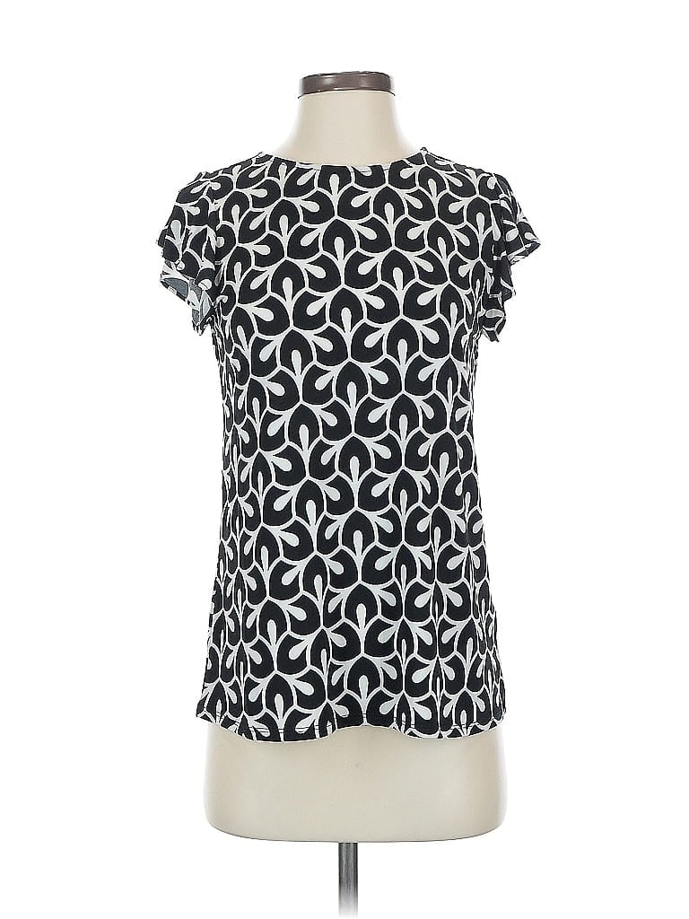 Pre-owned Premise Short Sleeve Blouse In Black