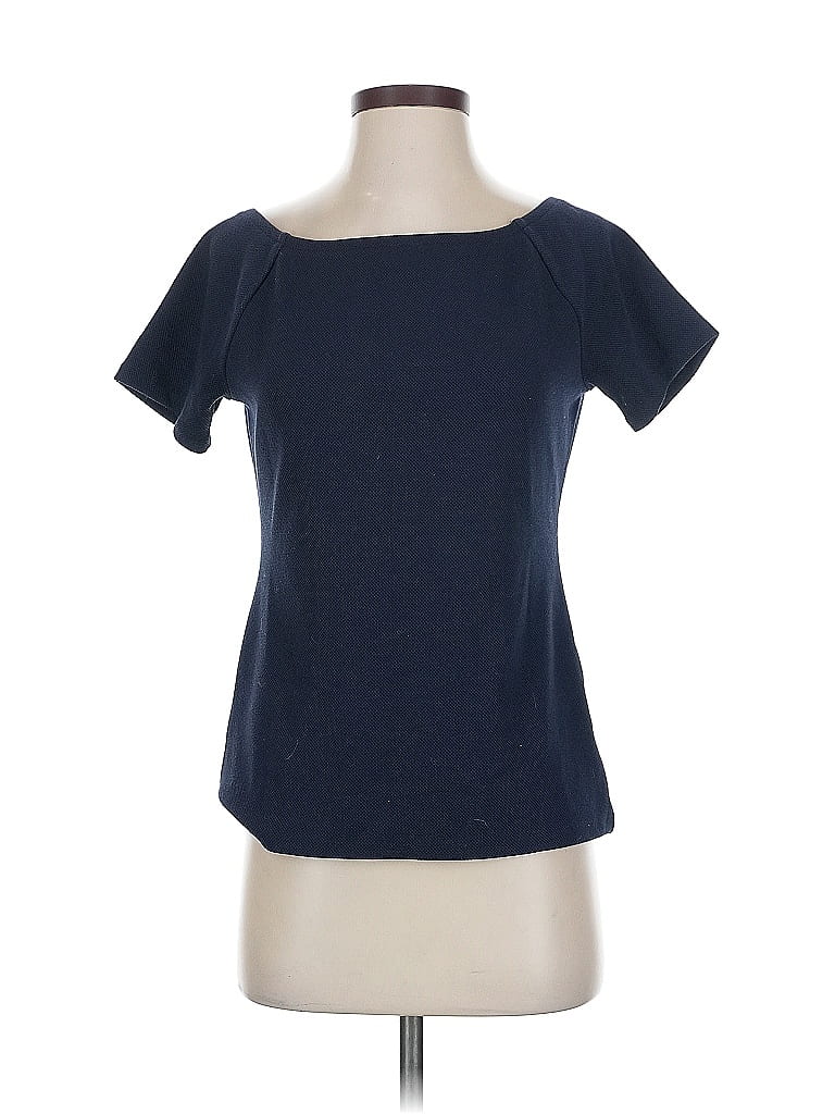 Pre-owned Ann Taylor Factory Short Sleeve T-shirt In Blue