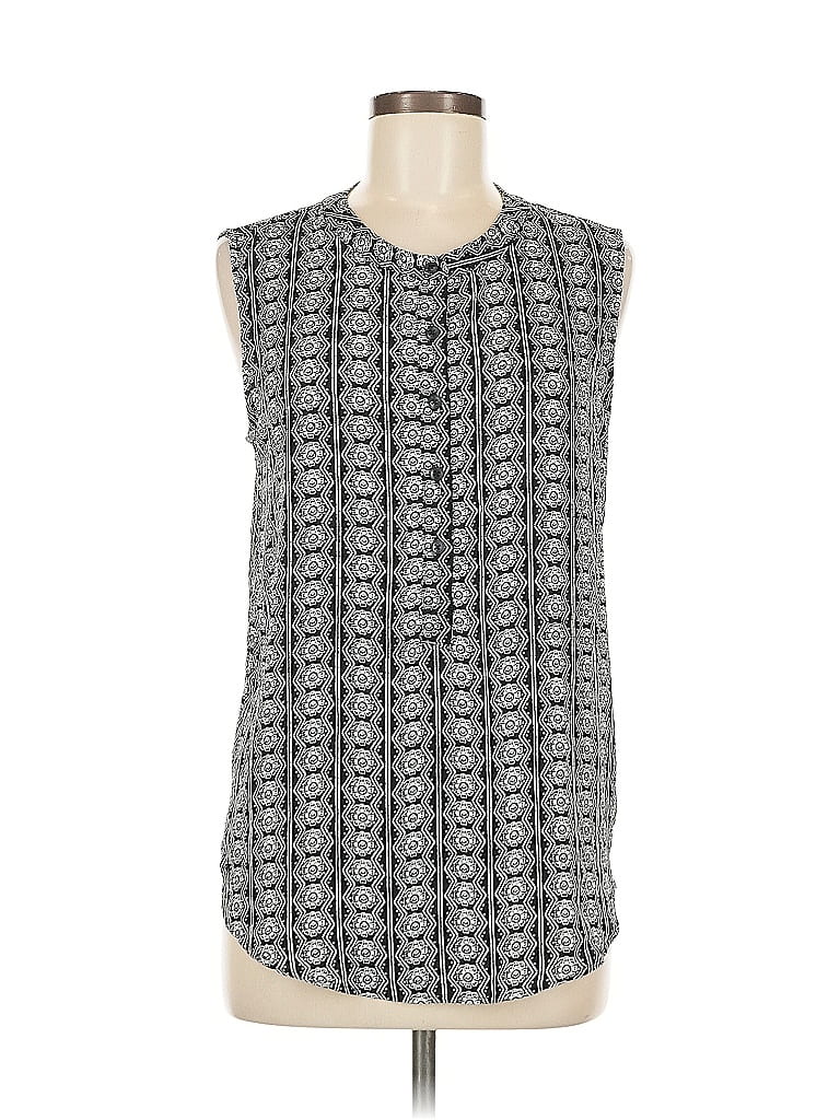 Pre-owned Ann Taylor Loft Sleeveless Blouse In Gray