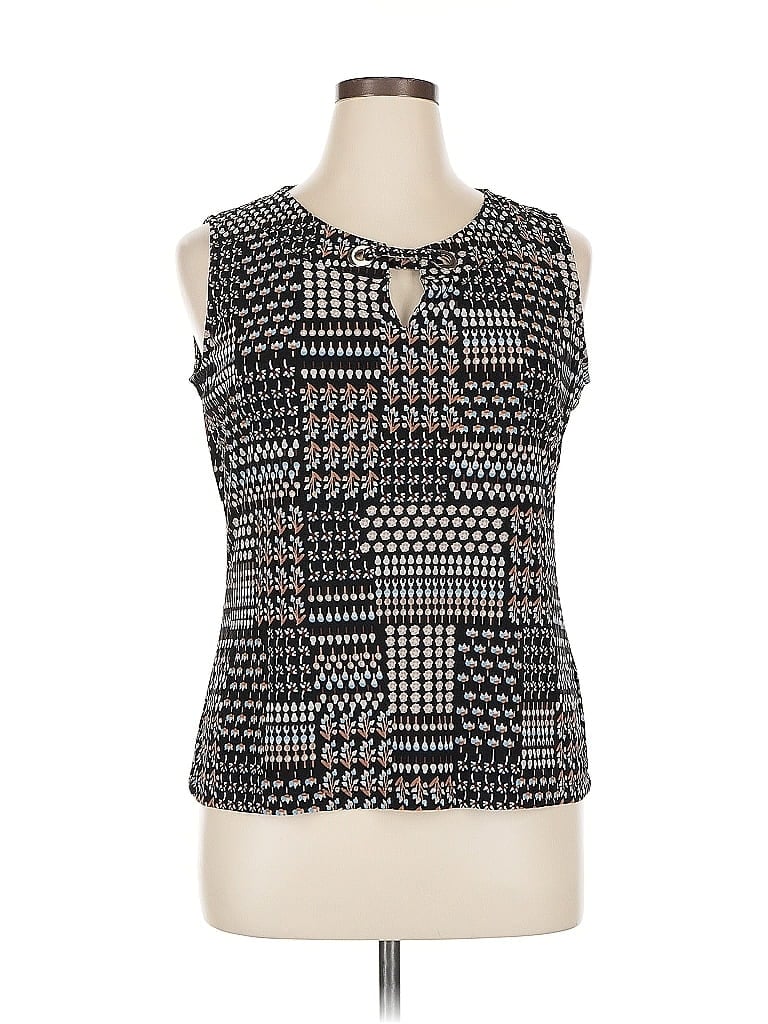 Pre-owned Tommy Hilfiger Tank Top Black Square Neckline Tops