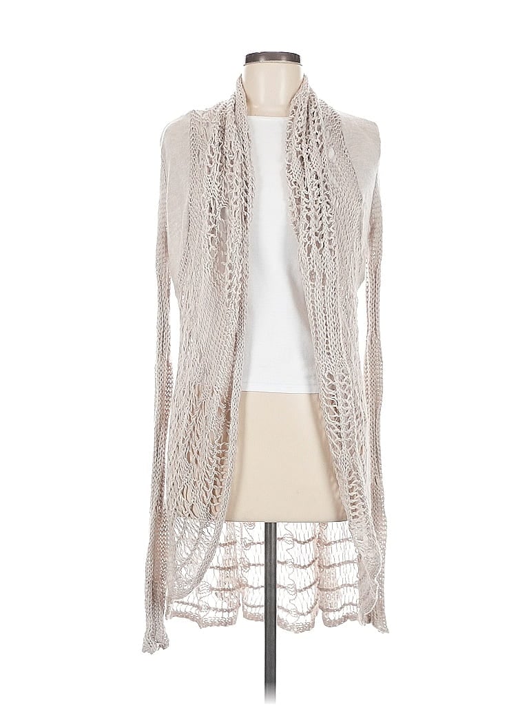 Pre-owned Willow & Clay Cardigan Sweater In White