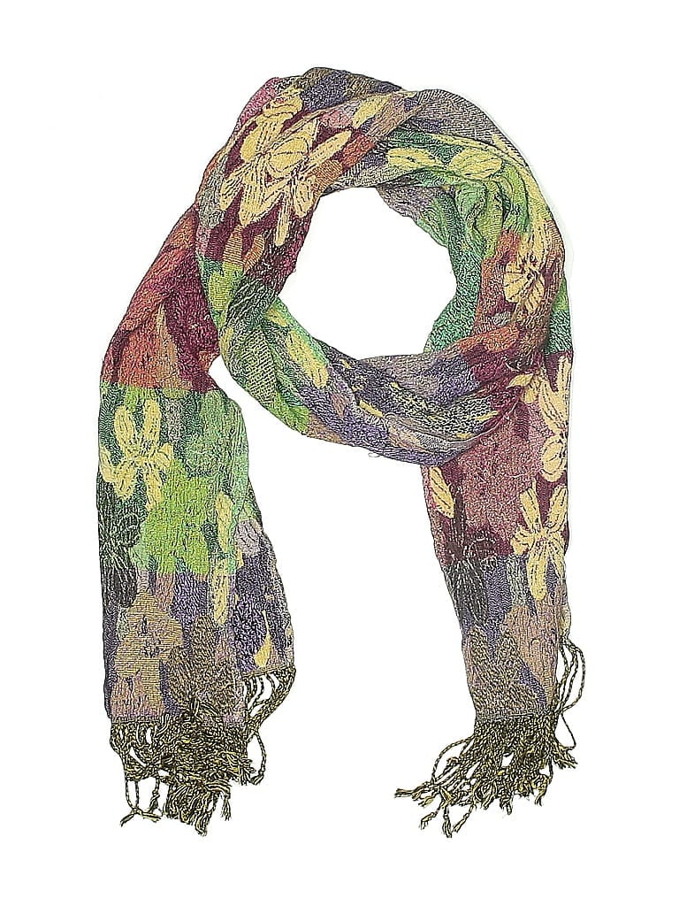 Pre-owned Assorted Brands Scarf In Green