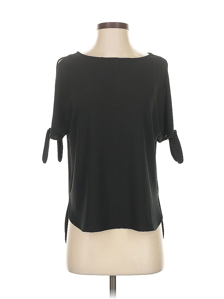 Bar Iii Short Sleeve Top Black Cold Shoulder Neckline Tops