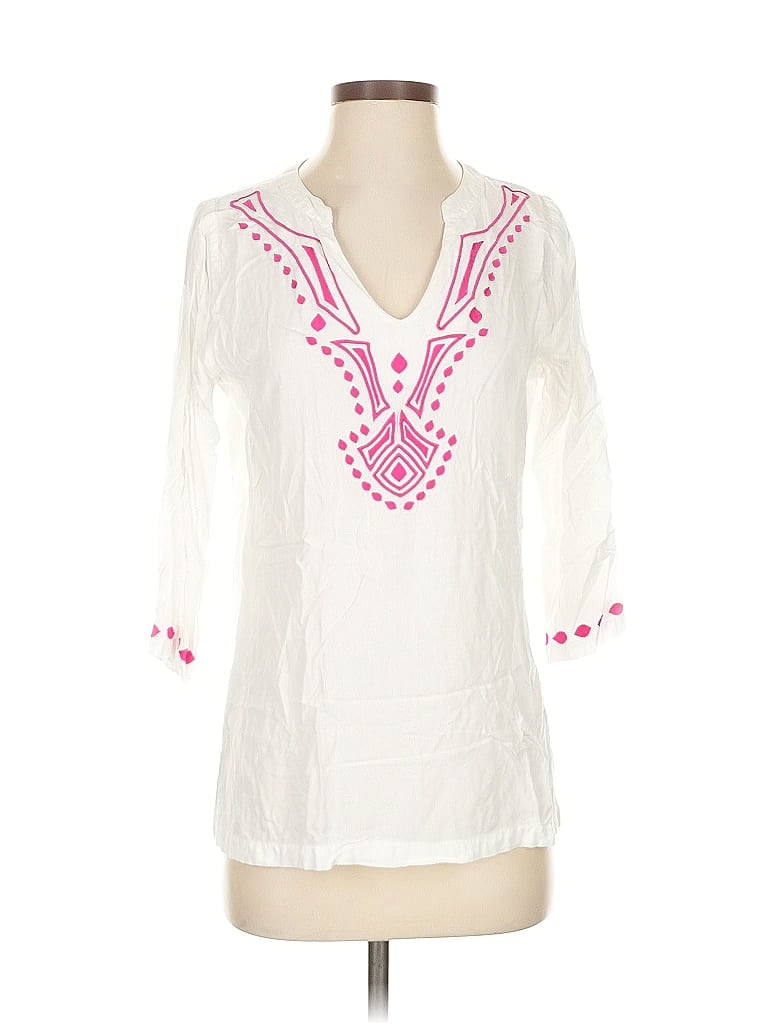 Click to view more detailed imagery on our partner's website Pre-owned Escapada 3/4 Sleeve Blouse In White
