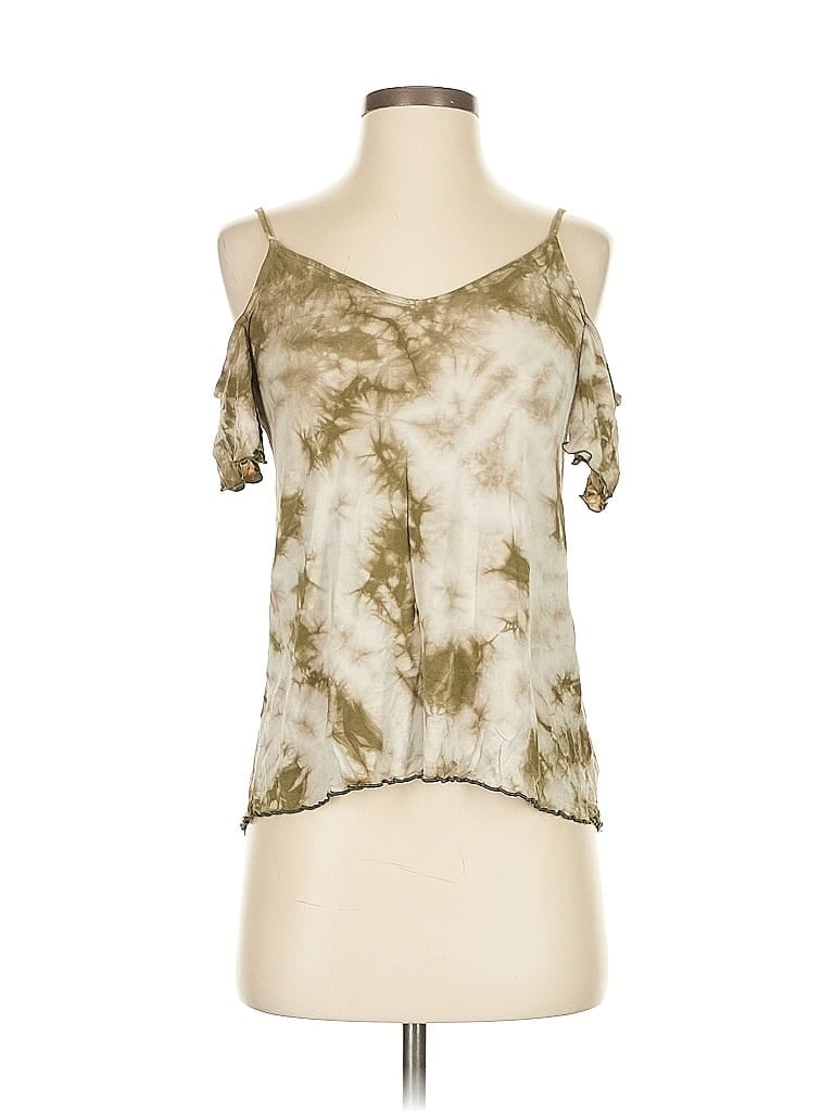 Click to view more detailed imagery on our partner's website Pre-owned American Eagle Outfitters Tank Top Tan Cold Shoulder Neckline Tops In Brown