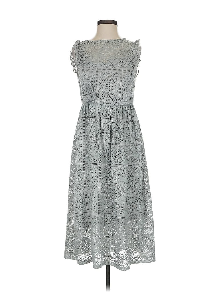 Pre-owned Zara Basic Casual Dress In Gray